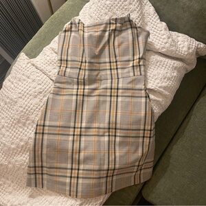 aritzia wilfred Plaid mini dress